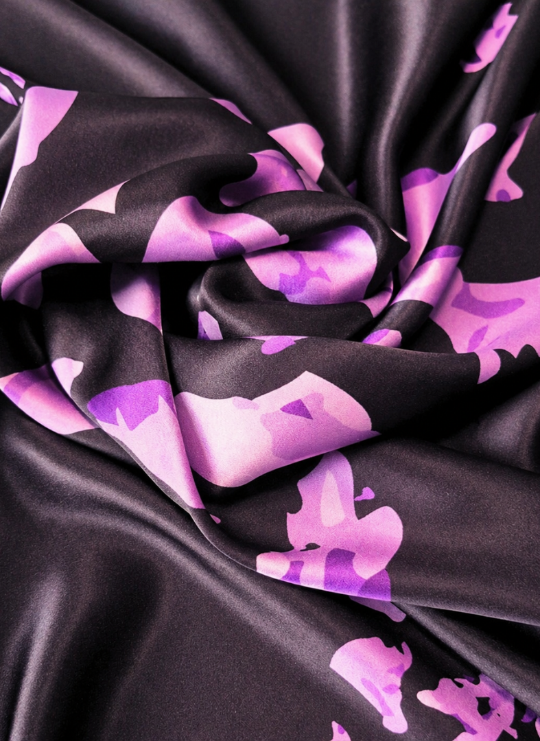 Velour Noir Silk Scarf
