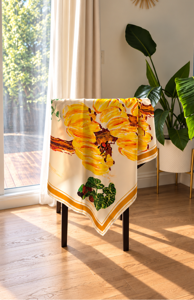 L'Or Vert Silk Scarf