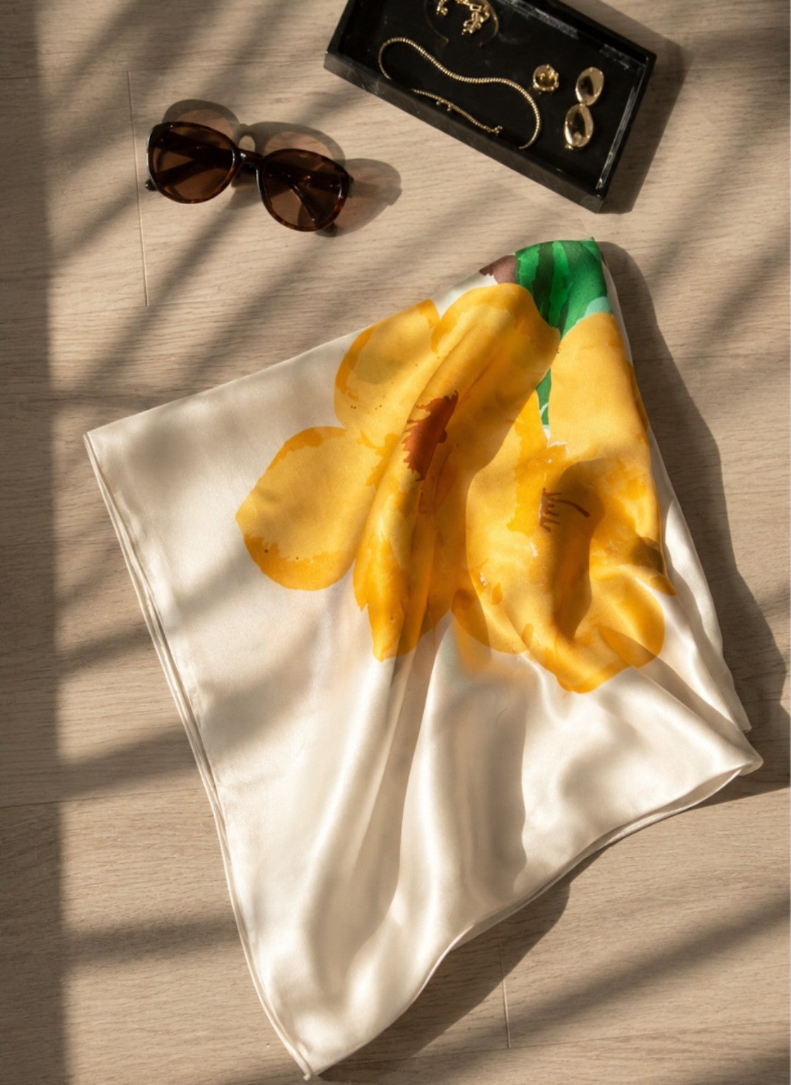 Jardin Soleil Silk Scarf