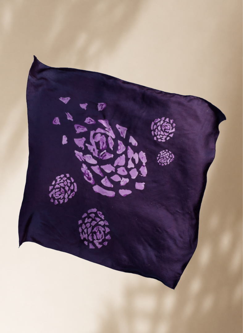 Velour Noir Silk Scarf